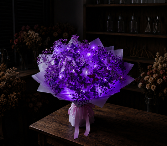 Glowing Butterfly Bouquet